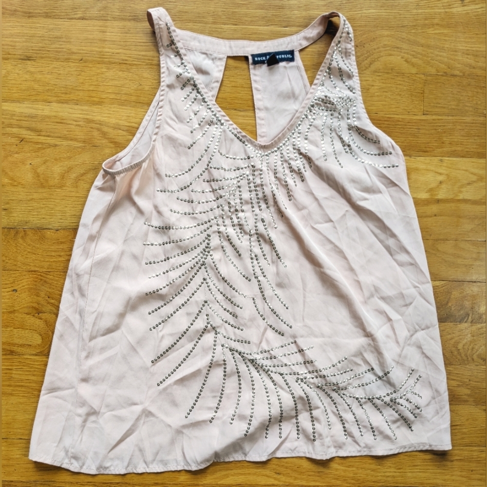 Women's dress top. Detailed front. Size Small.